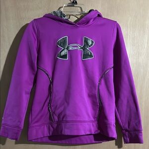 Under Armour Purple Camouflage Logo Hoodie Sweatshirt